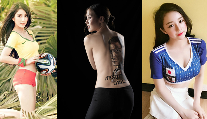 "Nóng bỏng mắt" với loạt ảnh mỹ nữ Việt diện bikini, "áo không khí" cổ động bóng đá