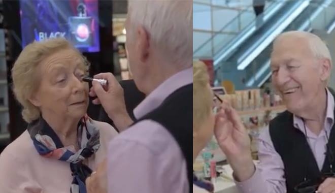 Cảm động câu chuyện ông lão 84 tuổi học trang điểm để có thể make-up cho người vợ mù 