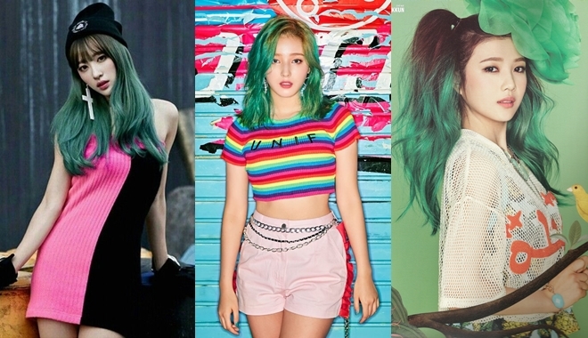Mỹ nhân K-pop thử tóc xanh lá "khó nhằn" và cái kết bất ngờ
