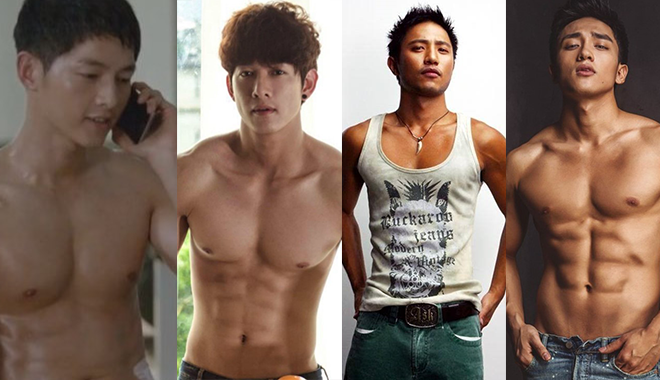 Đặt lên 'bàn cân' body bỏng mắt của dàn diễn viên nam 'Hậu duệ mặt trời' bản Việt và Hàn 