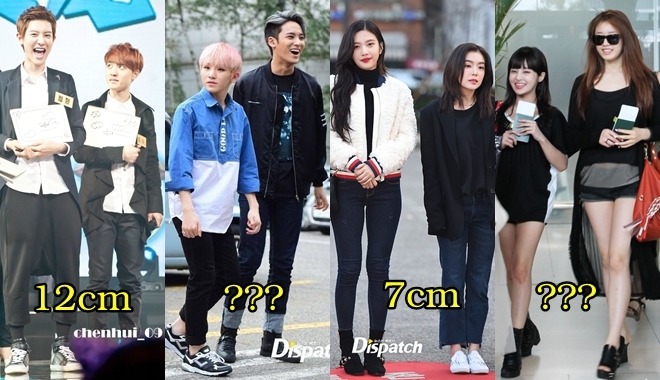 Những idol chênh lệch chiều cao nhất trong các nhóm nhạc Kpop