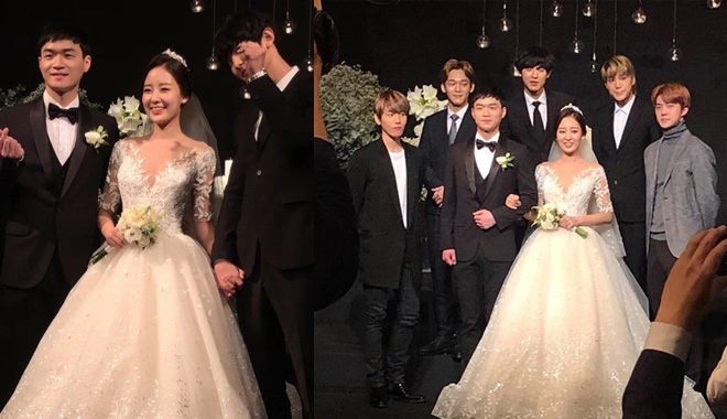 Các thành viên EXO gây sốt khi tham dự lễ cưới của chị gái Chanyeol - Park Yoora