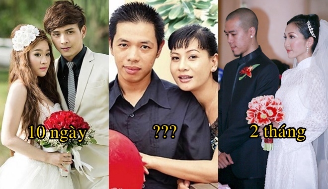 Điểm lại những cuộc hôn nhân ngắn kỷ lục trong showbiz Việt, có đôi ly hôn chỉ sau 10 ngày cưới