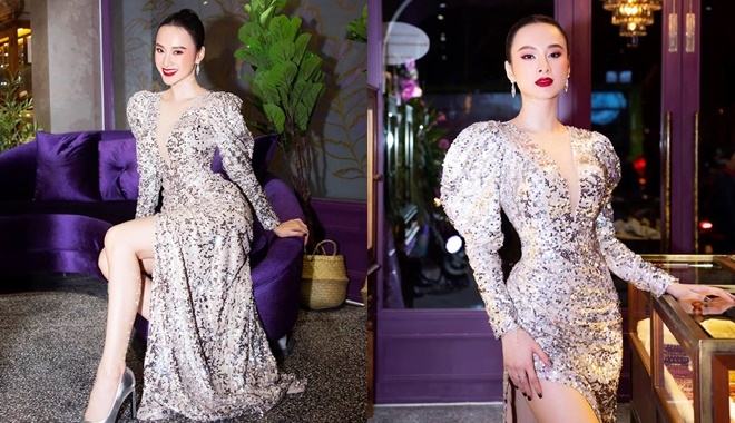 Mặc váy kim sa nhưng Angela Phương Trinh lại "quên trang sức tiền tỷ"