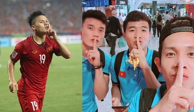 Xôn xao với biểu cảm nâng 1 ngón tay của các cầu thủ tuyển Việt Nam trước thềm chung kết AFF Cup 
