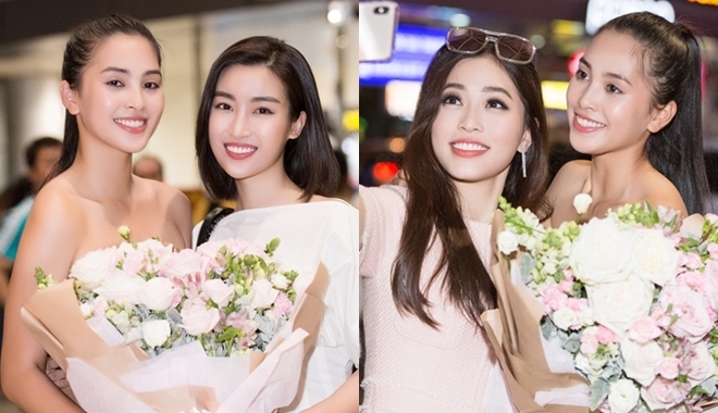 Tiểu Vy rạng rỡ trong vòng tay Đỗ Mỹ Linh, Phương Nga sau 1 tháng chinh chiến tại Miss World 2018