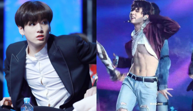 Những chiếc cúc áo luôn trong tình trạng "không thở nổi" với cơ bắp của Jung Kook (BTS)