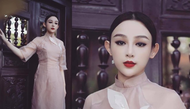 Bình thường "đắp" đồ hiệu được khen, khi diện áo dài Huyền Baby lại bị soi lỗi trang điểm 