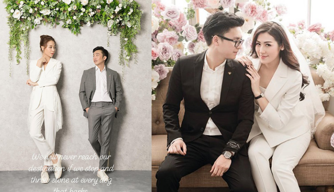 Chẳng mặc áo dài hay váy cưới, loạt sao Vbiz rủ nhau mặc suit "chuẩn men" để chụp ảnh cưới