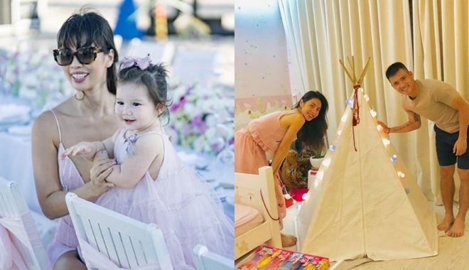 Sao Việt tổ chức sinh nhật cho con: Sang chảnh nhất là bữa tiệc thôi nôi con gái Hà Anh 