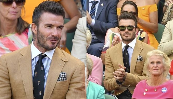 Xuất hiện đầy lịch lãm tại Wimbledon, David Beckham lại gây ấn tượng vì quá đẹp trai