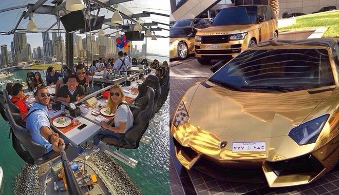 Còn nơi đâu xa xỉ hơn Dubai: Đi xe dát vàng, sống trên "9 tầng mây"