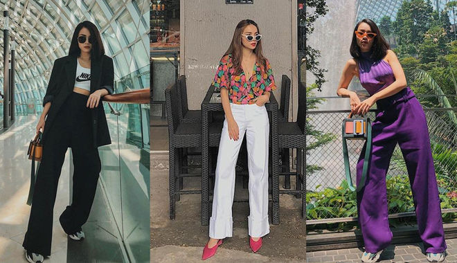Muốn diện quần ống rộng chuẩn trend lại tôn dáng hãy cứ học Yến Trang 