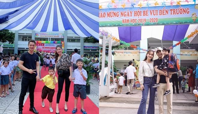 Thu Thủy - Kin Nguyễn và dàn sao Việt nô nức đưa con đến trường nhập học ngày đầu năm