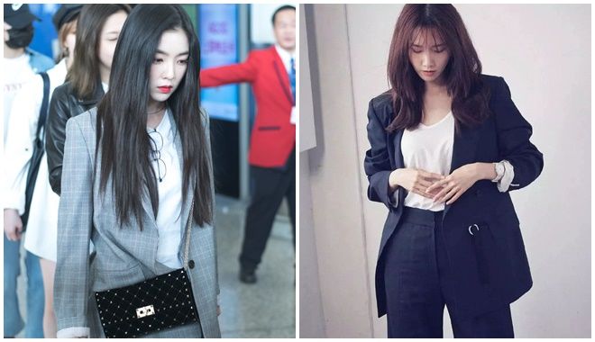 Muôn kiểu mix blazer chuẩn sao Hàn: blazer thắt eo, mix cùng crop top