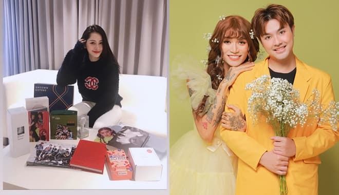 Chi Pu khoe quà từ SM Town, BB Trần hóa cô dâu cực xinh bên người yêu