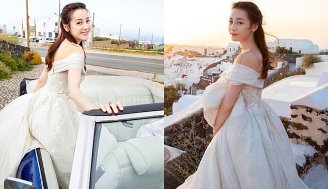 Hiếm hoi mới mặc váy cưới, Địch Lệ Nhiệt Ba khiến netizen nháo nhào