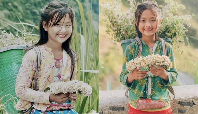 Sau cô gái bán lê, em bé bán hoa ở Hà Giang tiếp tục gây sốt CDM 