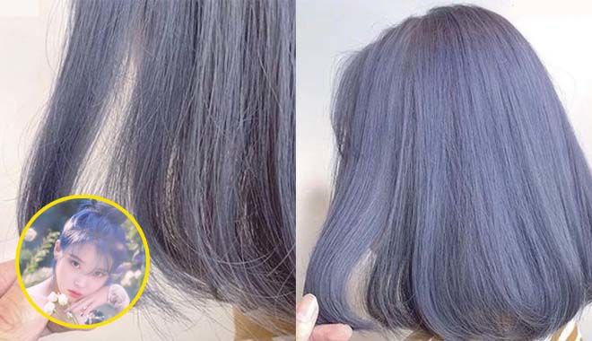 Cùng đến với hình ảnh tóc nhuộm silver grey xanh pha tím oải hương thật quyến rũ và độc đáo! Với sự kết hợp màu sắc tinh tế, đây chắc chắn sẽ là lựa chọn hoàn hảo để thay đổi phong cách cho mái tóc của bạn. Click để khám phá thêm những chi tiết thú vị về kiểu tóc này!