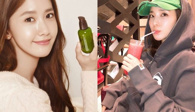 Sao Hàn dưỡng da: Yoona dùng serum, Sandara Park cấp nước cho cơ thể