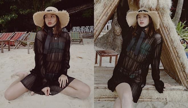 Diện bikini kín như bưng, Lisa (Black Pink) vẫn khiến fan đổ rạp