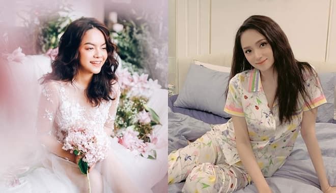 Phạm Quỳnh Anh "giả dạng cô dâu", Hương Giang diện đồ ngủ xinh nức nở