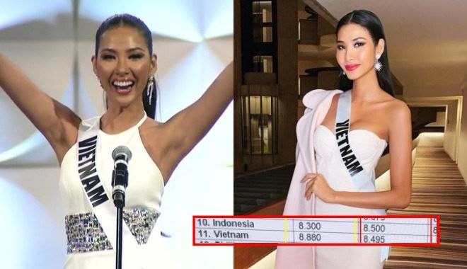 Lộ bảng điểm Miss Universe, Hoàng Thùy thiếu 0,005 là lọt Top 10