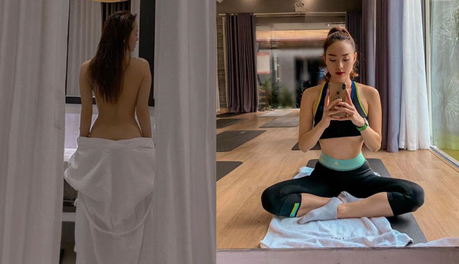 Minh Hằng khoe dáng đồng hồ cát ở tuổi 32: Tất cả nhờ tập gym, yoga!