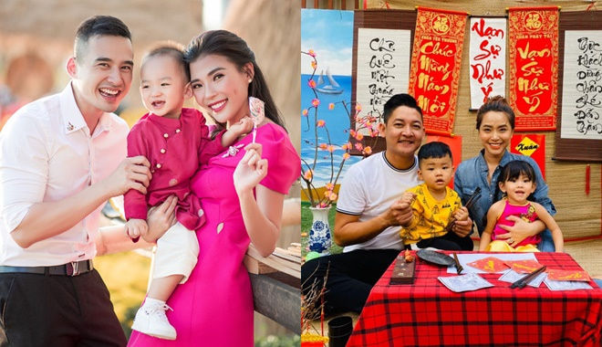 Gia đình sao Việt chụp ảnh Tết: Nhà Thúy Diễm gây sốt vì quá đẹp