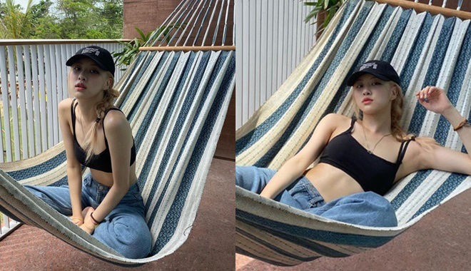 Nằm võng "sương sương", Rosé cũng khoe được vòng eo siêu nhỏ
