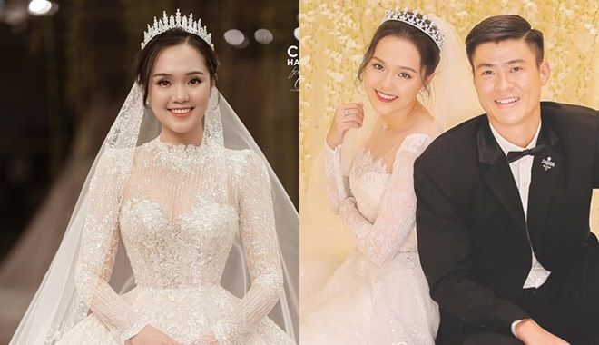 Cận cảnh 2 trong 3 mẫu váy “công chúa béo” Quỳnh Anh diện trong hôn lễ