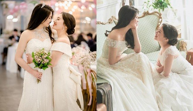 Hình ảnh đẹp như mơ trong đám cưới của cặp đôi đồng giới Hàn Quốc