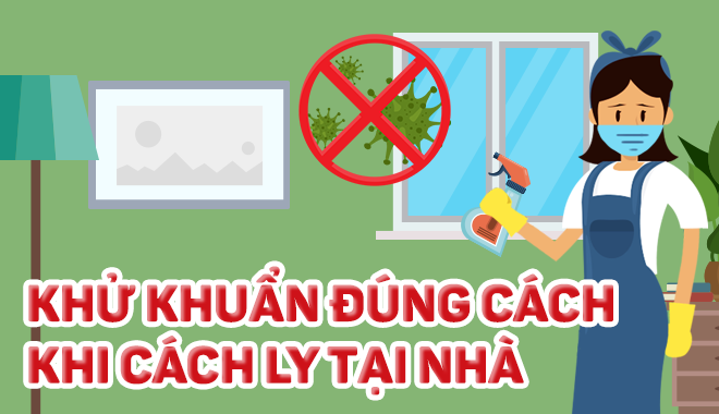 Infographic: Khử khuẩn đúng phương pháp khi cách ly tại nhà