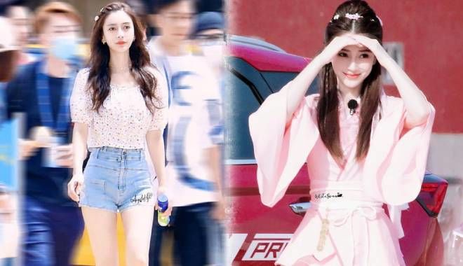 Sắc vóc thách thức ống kính người đi đường của gái một con AngelaBaby