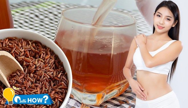 Trà gạo lứt đậu đỏ, mật ong, uống tới đâu da mịn dáng thon tới đó