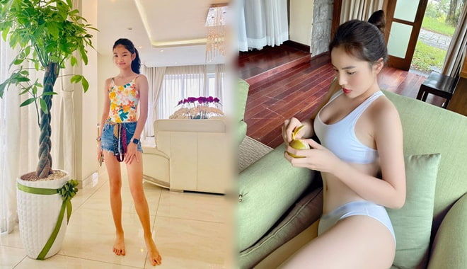 Con gái Trương Ngọc Ánh khoe chân dài, Kỳ Duyên diện bikini gợi cảm
