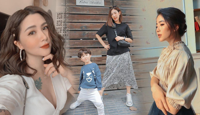 Gu thời trang của 3 hot mom: Trang Lou trẻ trung, Nam Thương chanh sả