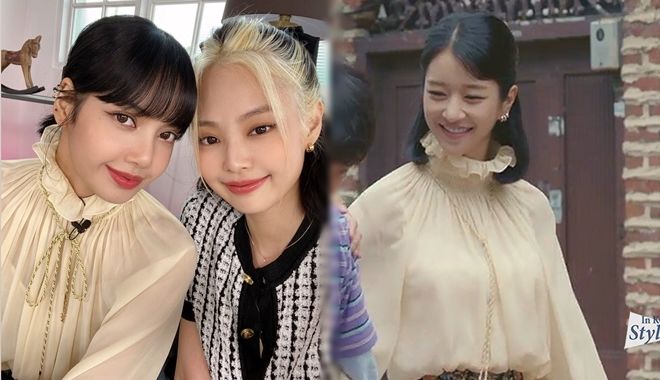 Diện cùng mẫu áo blouse bánh bèo: Seo Ye Ji sang chảnh hơn hẳn Lisa