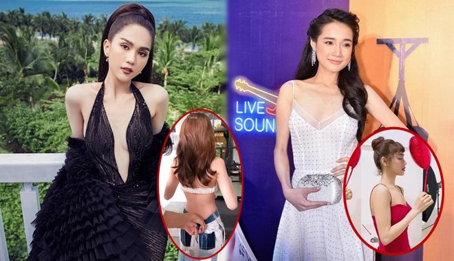 Mỹ nhân Việt gầy đến nỗi phải dùng ghim cố định lại trang phục