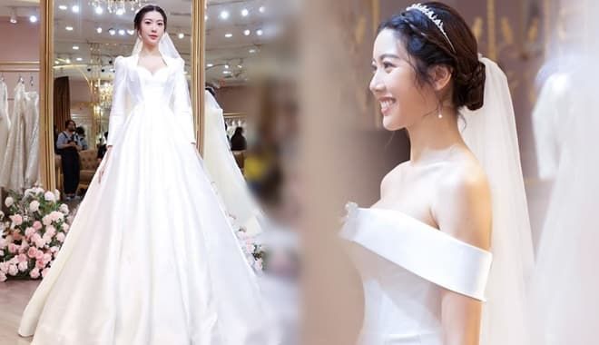 Thúy Vân tung ảnh mặc váy cưới, CDM: "Cô dâu đẹp nhất tháng 7 đây rồi"