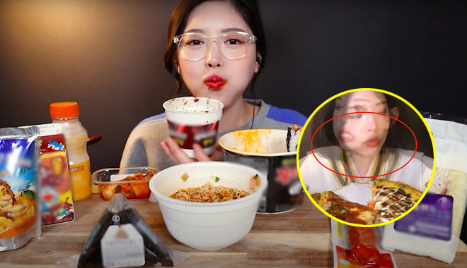 Bị phát hiện "nhè thức ăn", nữ YouTuber mukbang Hàn lên tiếng minh oan