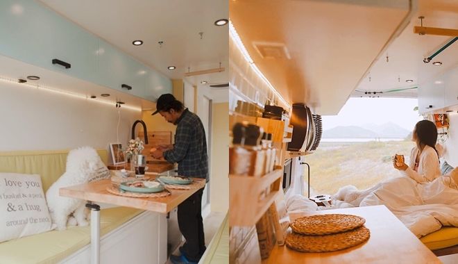 Cặp vợ chồng bỏ gần 1 tỷ đồng biến xe thành nhà di động 