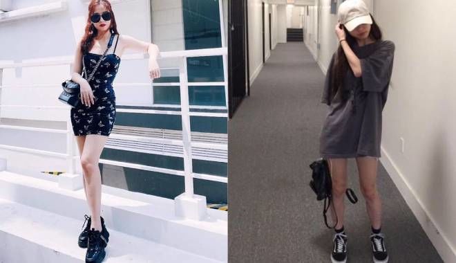 Mix đồ cho nàng "hạt tiêu" với giày sneakers giúp ăn gian chiều cao