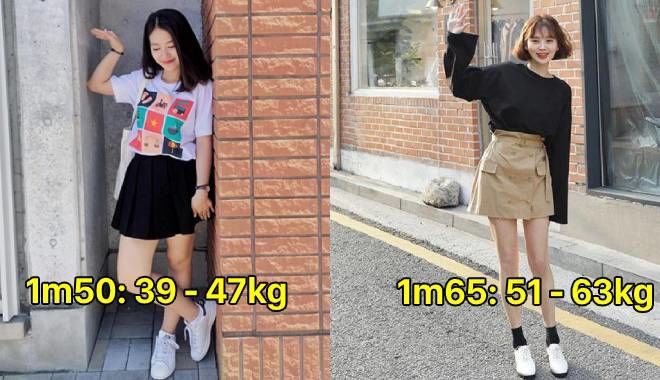 Cân nặng chiều cao lý tưởng của nữ giới: 1m65 nặng 50kg vẫn là gầy