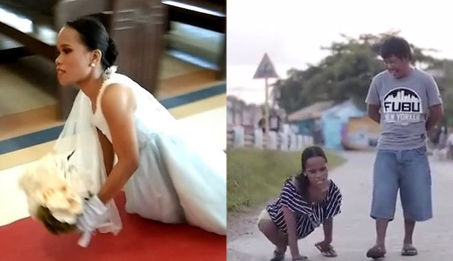 Xúc động khoảnh khắc cô dâu không chân tự mình tiến vào lễ đường 