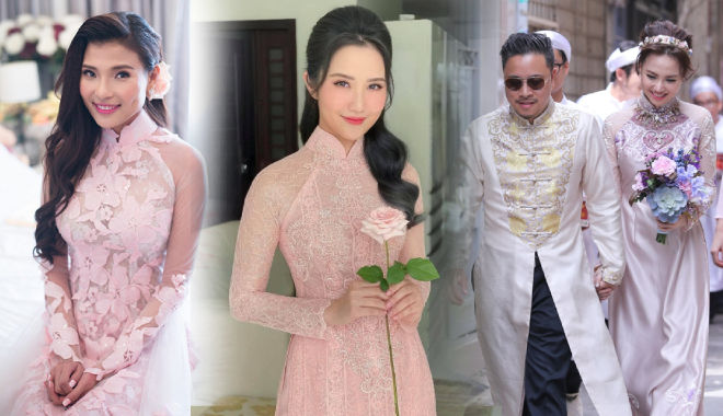  Primmy Trương là cô dâu mặc áo dài cưới màu hồng đẹp nhất