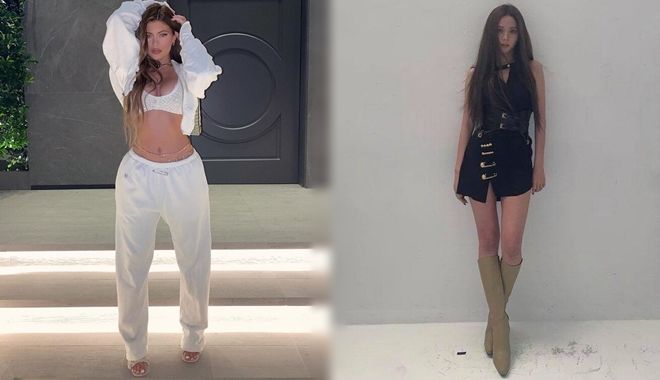 Kylie Jenner, Jisoo (BLACKPINK) lăng xê mốt đính kim băng vào quần áo