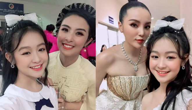 Selfie cùng Hoa hậu, bé Bảo Ngọc gây sốt với nhan sắc chẳng kém cạnh 