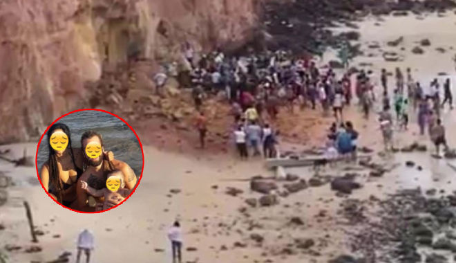 Đi nghỉ mát ở biển, gia đình 3 người bị đè khi vách đá sụp đổ