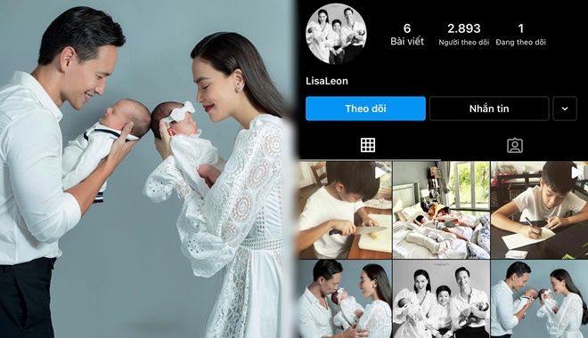 Hồ Ngọc Hà lập Instagram riêng cho cặp song sinh Leon và Lisa